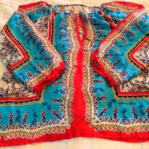 Sundance silk blouse, Johnny Was